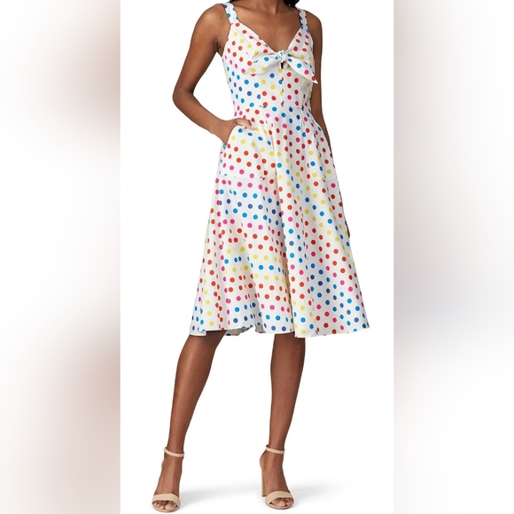 Color Me Courtney Dresses & Skirts - Dipping Dot Coco, Color Me Courtney Polka Dots, Sleeveless Dress Sz 6